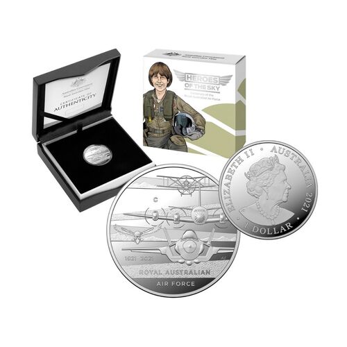 2021 $1 RAAF Centenary C Mintmark Silver Proof Coin