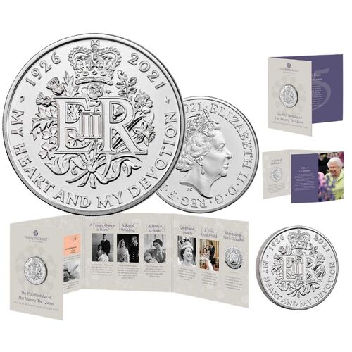 2021 Queen Elizabeth II 95th Birthday £5 BU Coin