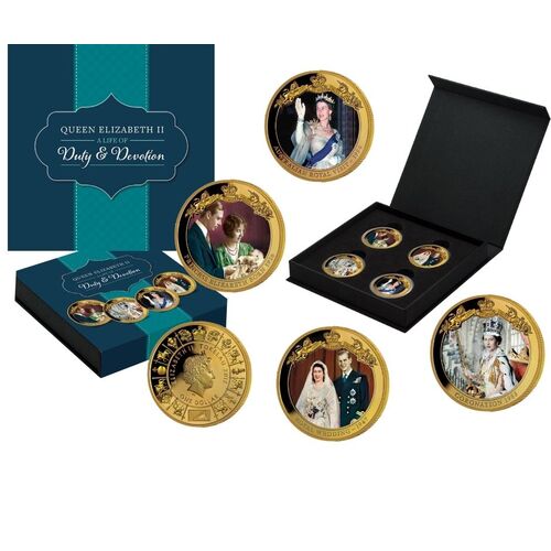 2021 $1 Queen Elizabeth II Duty and Devotion Gold Set