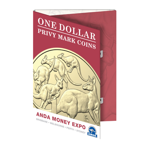 Empty Folder for 2021 ANDA Expo State Fauna Privy Mark $1 Mob Of Roos Collection