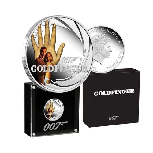 2021 James Bond GOLDFINGER 1/2oz Silver Proof Coin
