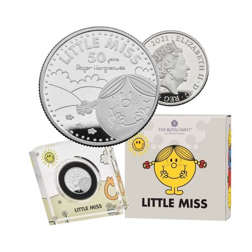 2021 £1 Little Miss Sunshine - 50th Anniversary of Mr. Men 1/2oz Silver Proof Coin