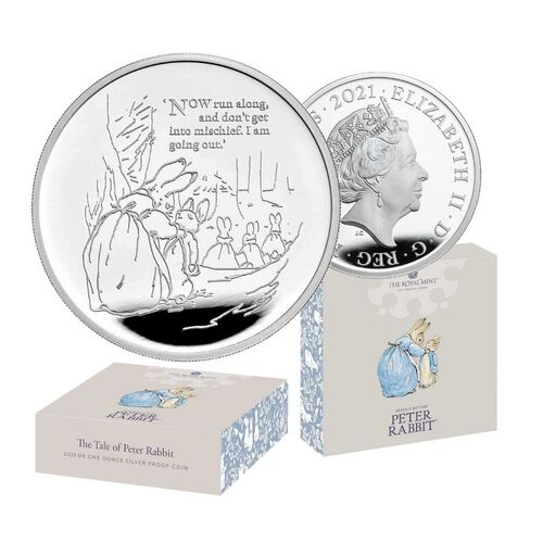 2021 The Tale of Peter Rabbit £2 1oz Silver Proof Coin