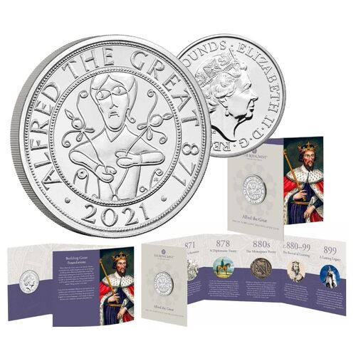2021 Alfred the Great 1 50th Anniversary £5 Brilliant Uncirculated Coin