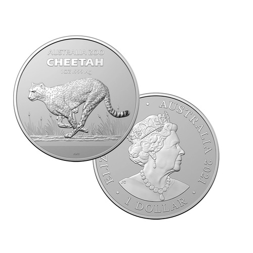 2020 $1 Cheetah - Australia Zoo RAM Silver Bullion  1oz Coin