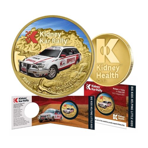 2021 Kidney Kar Rally Gold Plated Medallion