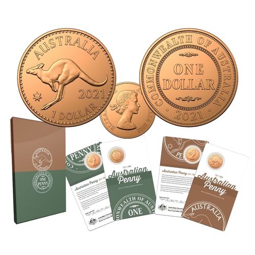 2021 $1 110 Years Penny Copper Two Coin Set