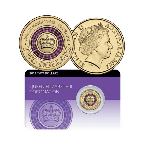 2013 $2 Purple QEII Coronation Coin Pack