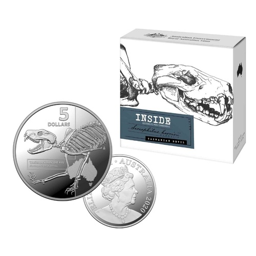 2020 $5 Tasmanian Devil - Inside Australias Most Dangerous 1 Oz Fine Silver Proof Coin