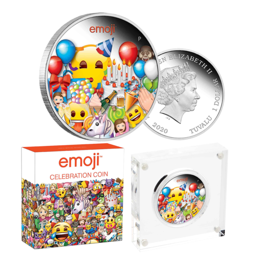 2020 $1 emoji™ Celebration 1oz Silver Proof Coin