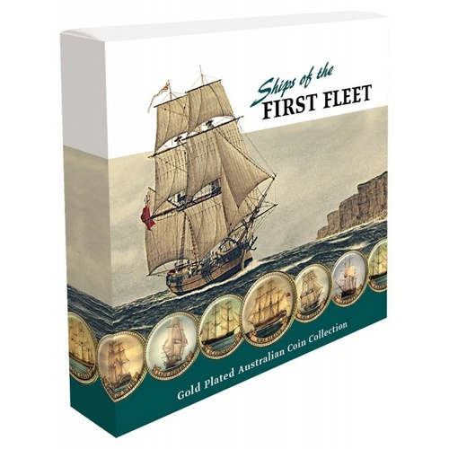 AUSTRALIA'S FIRST FLEET 11-COIN HALFPENNY & PENNY ENAMEL COLLECTION