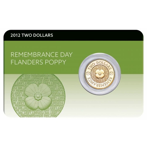 2012 $2 Remembrance Golden Poppy Coin Pack
