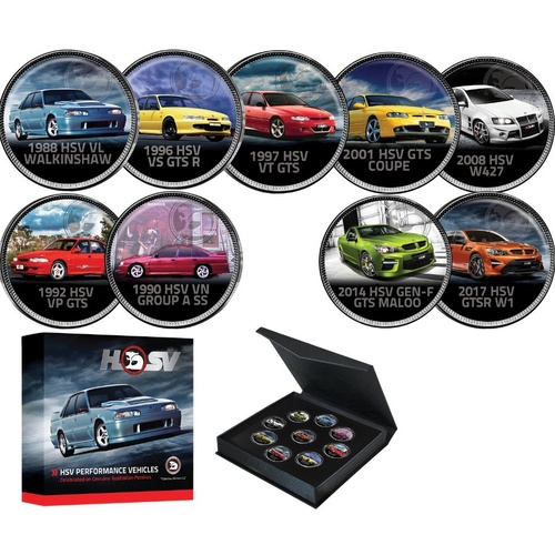 Holden HSV Enamelled Penny 9 Coin Collection