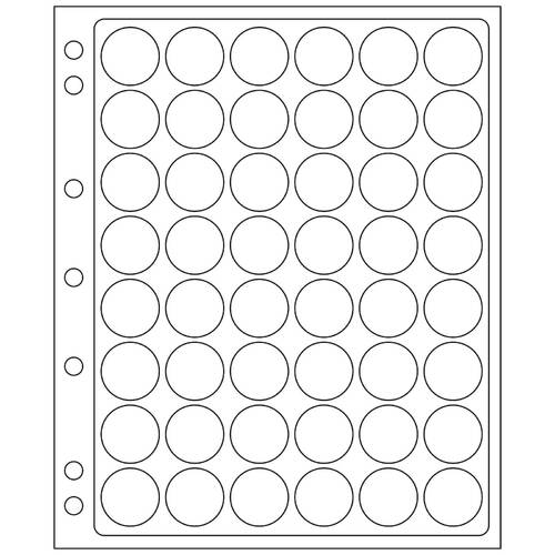 LIGHTHOUSE Plastic Sheets ENCAP, clear pockets for 48 coins with a diameter between 22.2 and 23mm