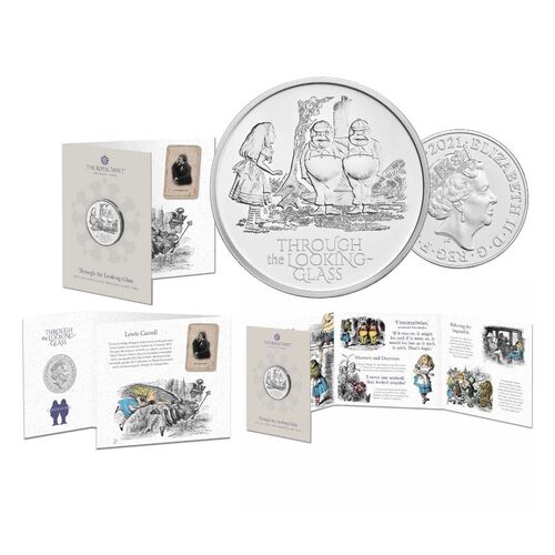 2021 £5 Alice Through the Looking Glass Cupro-Nickel Coin UNC