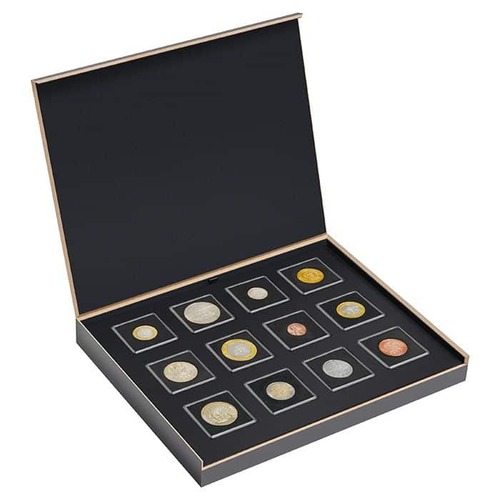 LUXOR Coin Etuis case for 12x QUADRUM coin capsule