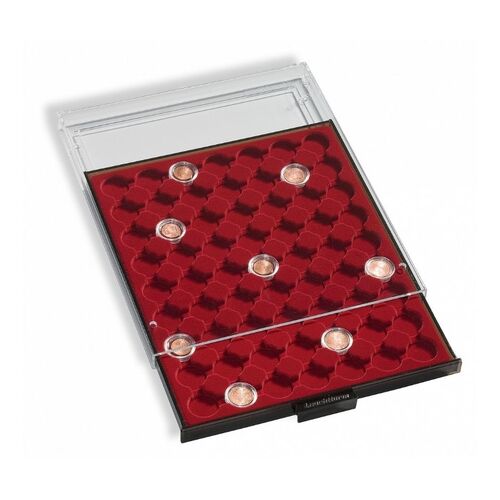 Coin Box Drawer 48 compartments for CAPS 21mm, 21.5, smoke coloured