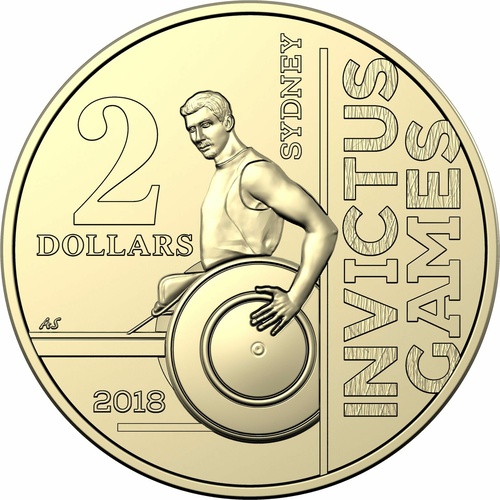 2018 $2 Invictus Games AUNC Coin