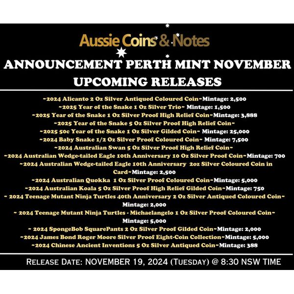 Perth Mint Upcoming Releases main image